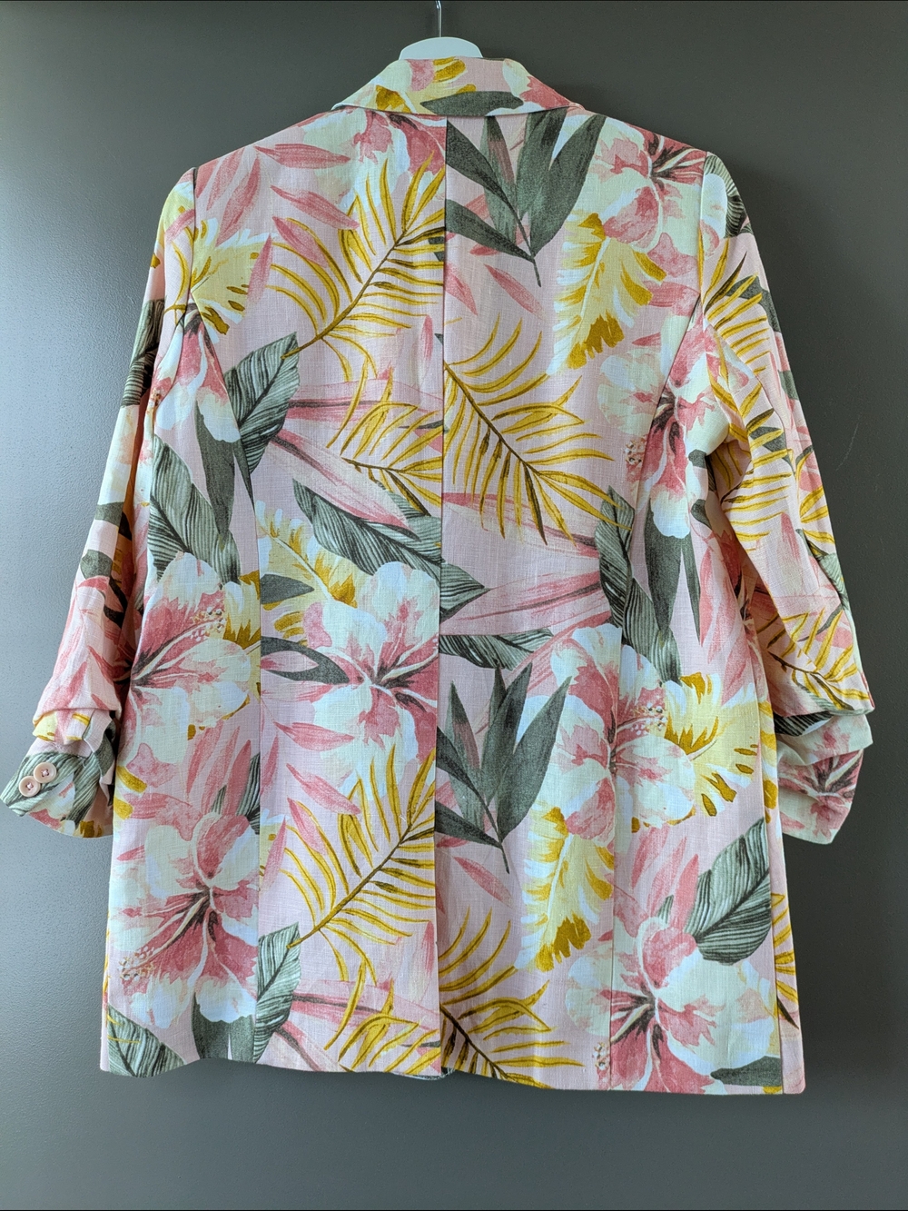 NWT Joie 100% Linen Floral Blazer Size 4 Resort Tropical Summer Occasion Office - Picture 3 of 6